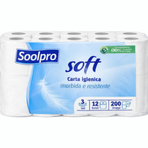 Soolpro Soft Toilet Paper-12 Rolls (3 Ply)
